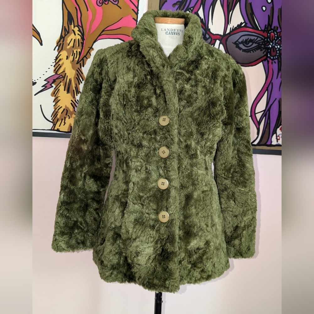 BB Dakota Green Teddy Jacket